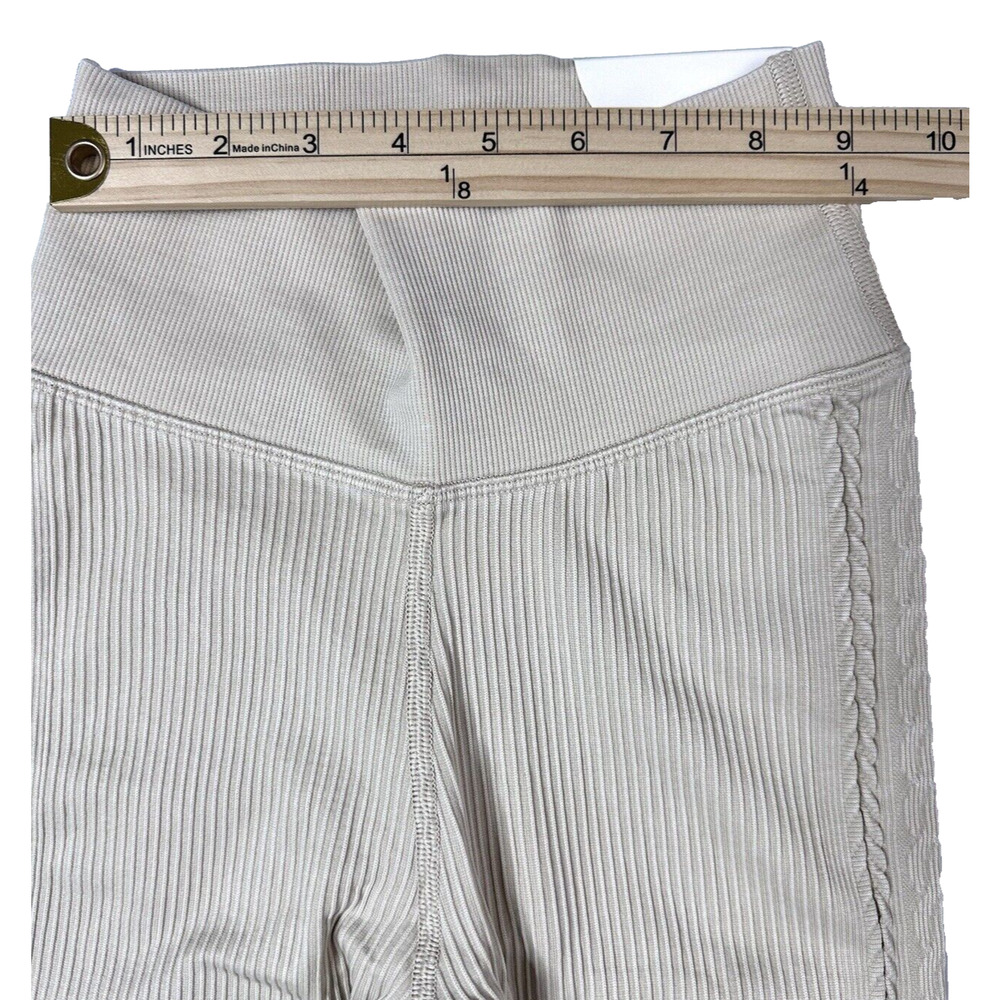 NWT! Aerie Offline Seamless Ribbed 7/8 Hi-Rise Leggings Black Sage Cream XS S L - Picture 16 of 16